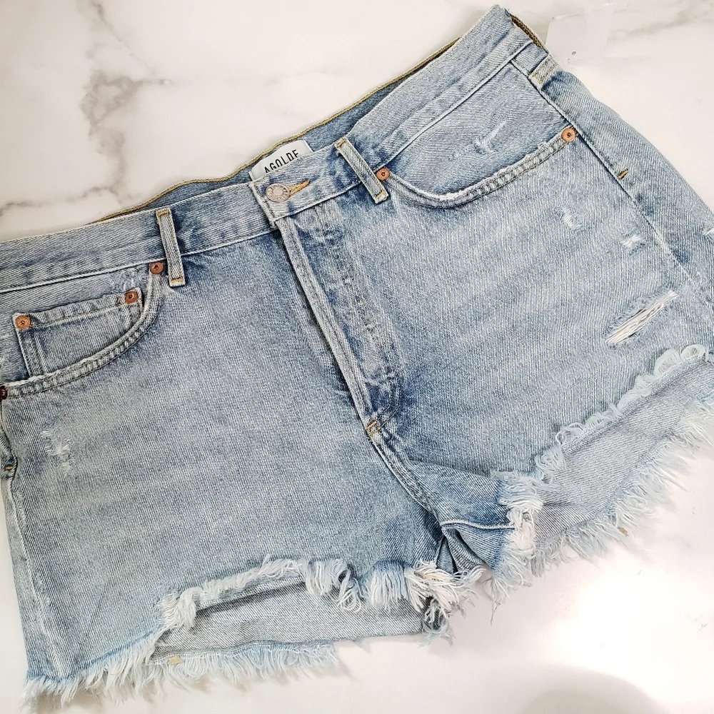 AGOLDE Parker Denim Shorts Size 30 Freewheeling Jean Distressed